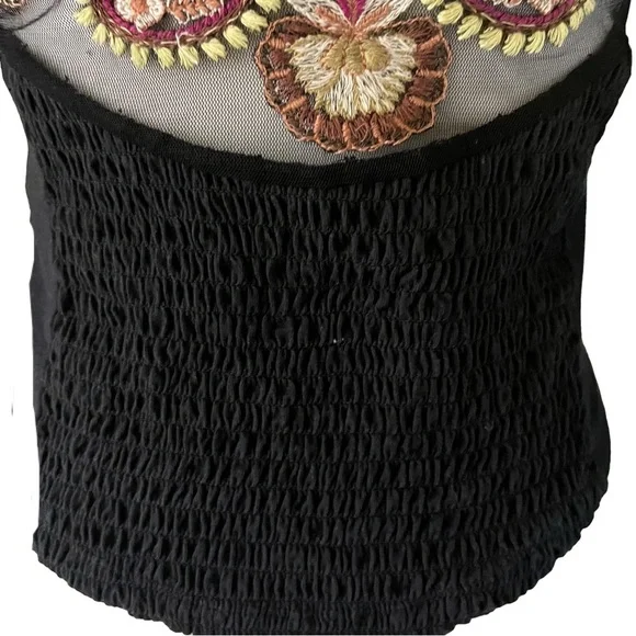Free People Embroidered Sheer Corset Top XS Florence Festival - Picture 5 of 13